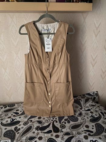 Superbe belle robe beige mini Zara neuve avec étiquette taille S