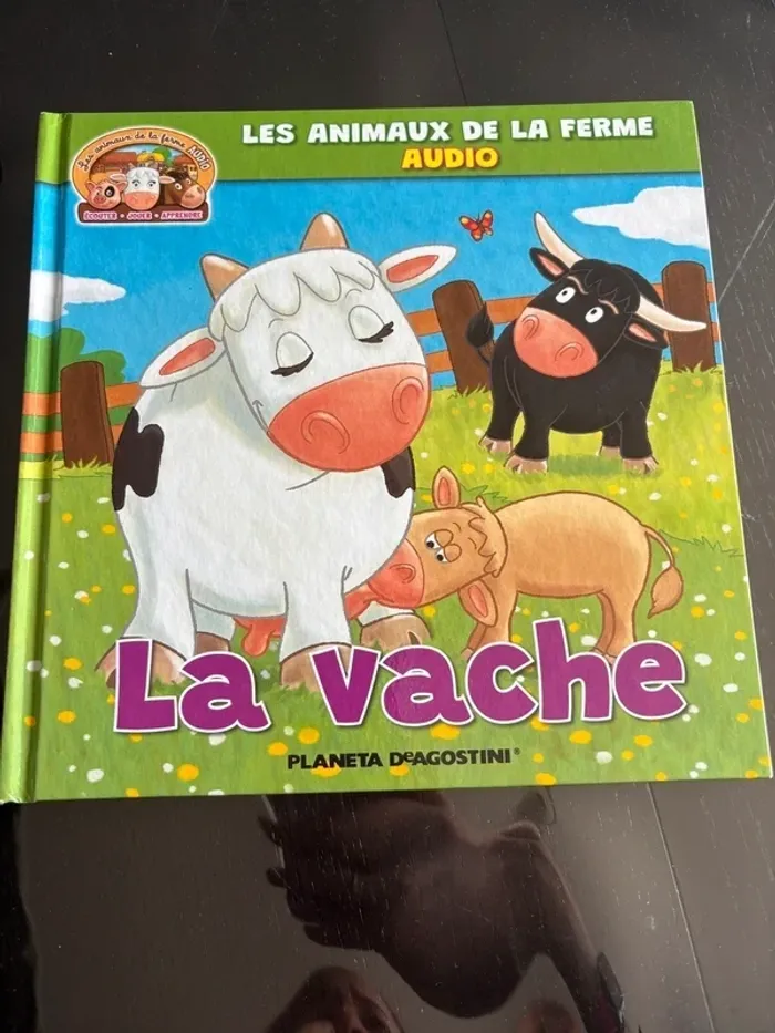 Les animaux de la ferme : la vache- livre + figurine - photo numéro 2