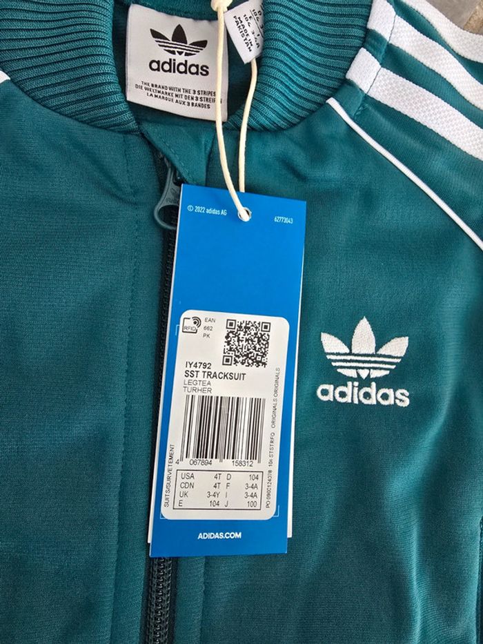 Magnifique Ensemble Adidas vert/turquoise - photo numéro 5