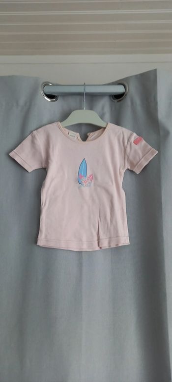 T-shirt décathlon 24 mois rose et bleu