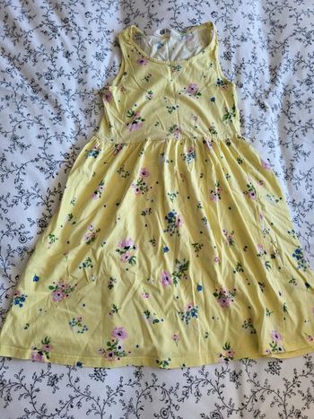 Robe jaune et fleurs 8-10 ans H&M