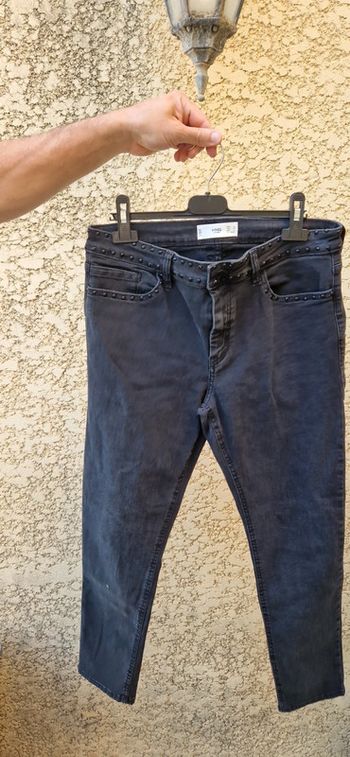 Jeans noir avec perles