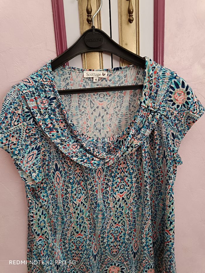 Blouse colorée Scottage T.4 ( 42) - photo numéro 8