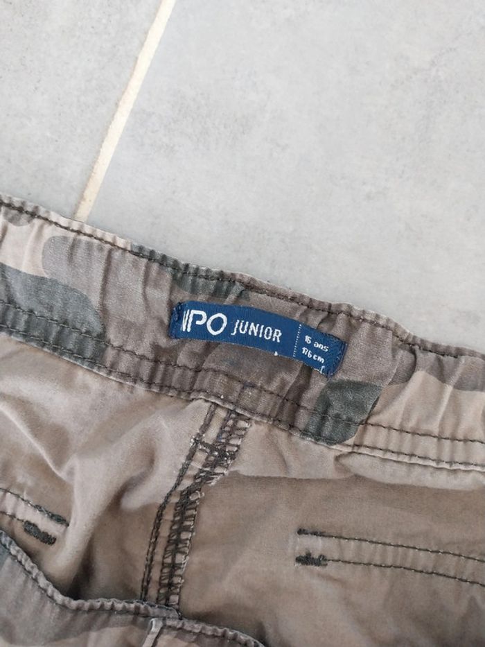 Short en jean militaire Npo junior 16 ans en très bon état - photo numéro 3