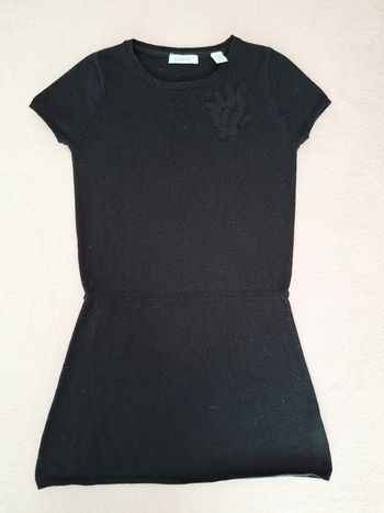 Robe pull manches courtes forme trapèze noire Okaïdi 6 ans