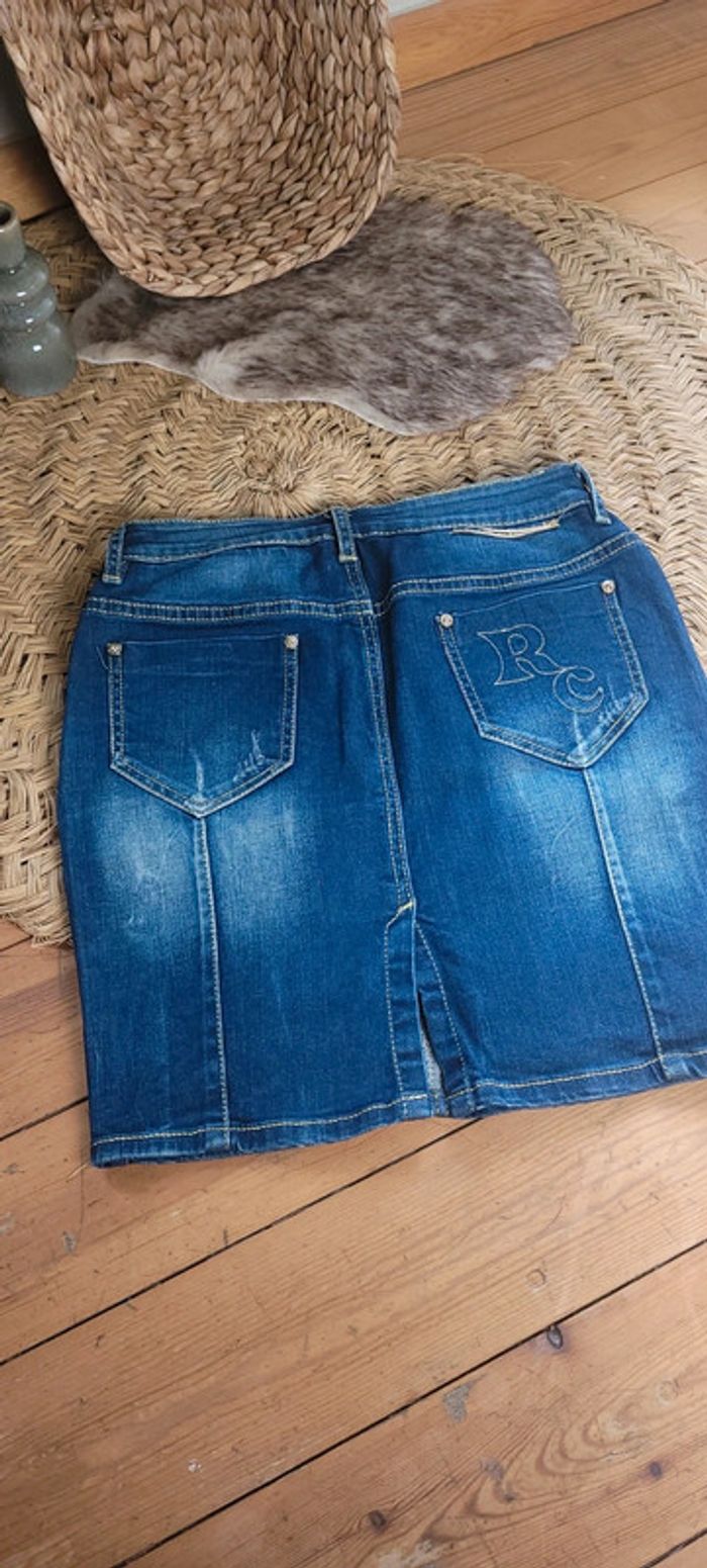 Jolie jupe en Jeans Ruba Cuori Parfait état Taille M - photo numéro 4