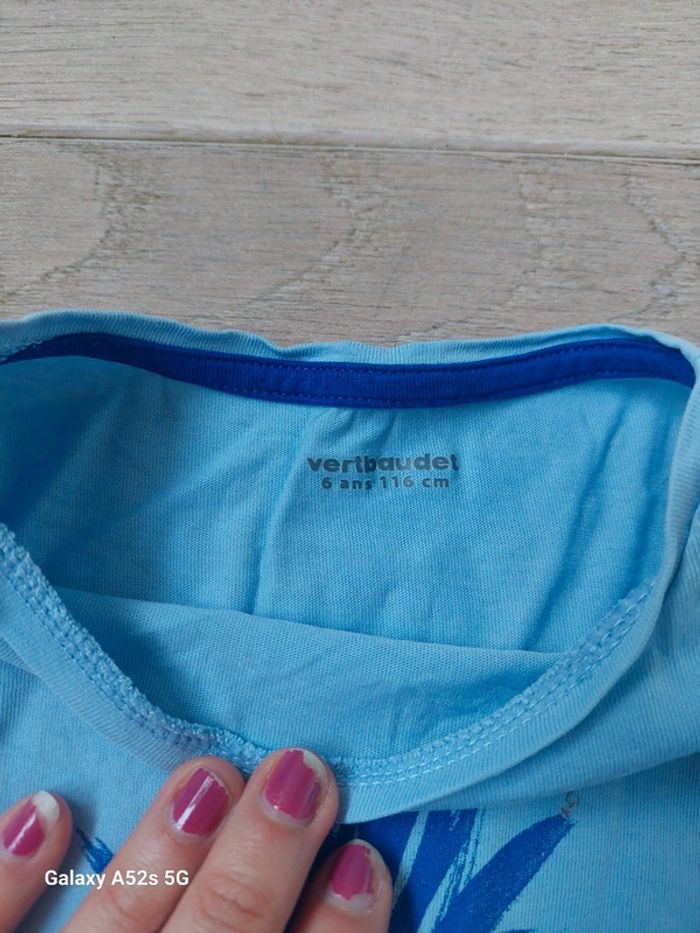 Tee shirt bleu ananas Verbaudet 6 ans - photo numéro 3