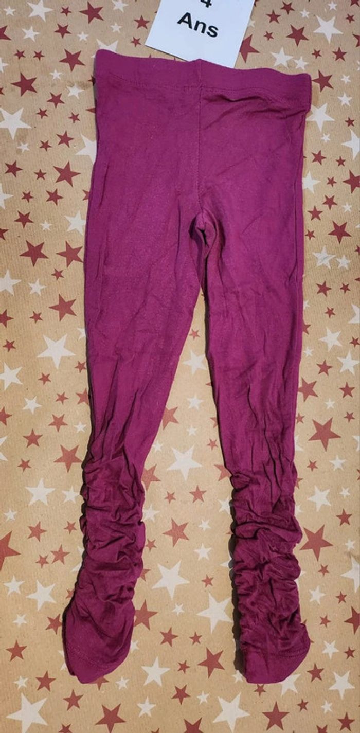 Lot de 5 leggings 4 ans - photo numéro 3