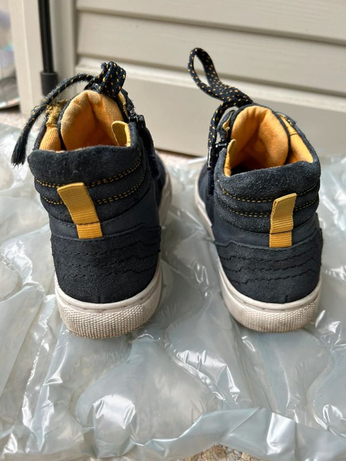 Baskets montantes cuir à lacets et fermeture éclair garçon verbaudet - photo numéro 9