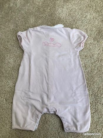 Jolie combishort rose clair pour fille - jean Bourget - 6 mois