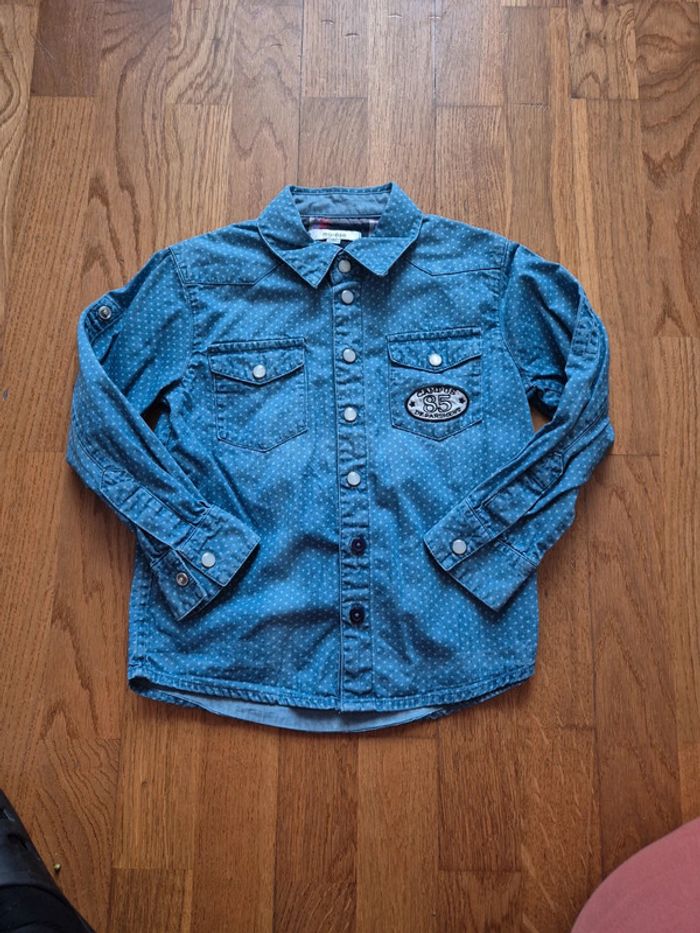 Marese chemise bleu à pois taille 4 ans