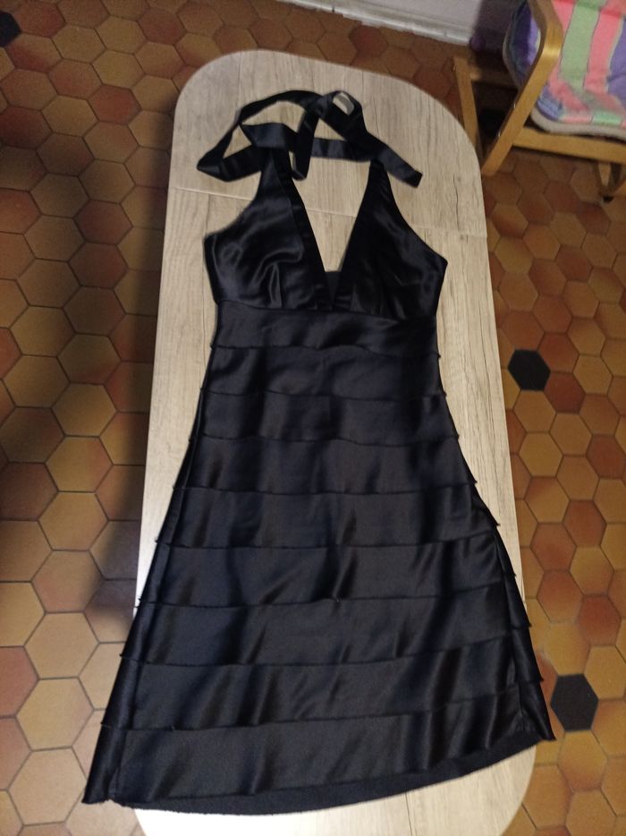 Robe noire dos nus S new look