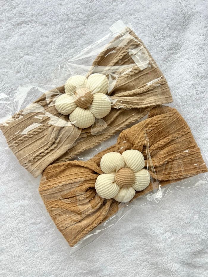 Lot de deux bandeaux fleur