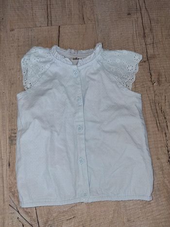 Chemise manche courte fille 12 mois