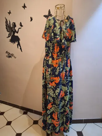 Robe longue imprimée