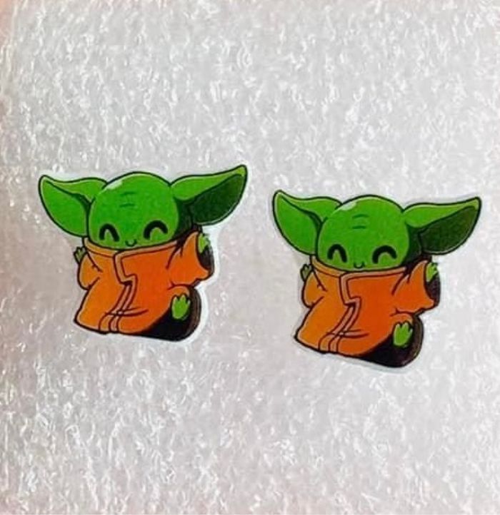 Boucles d’oreilles Fait Main Mignon Yoda