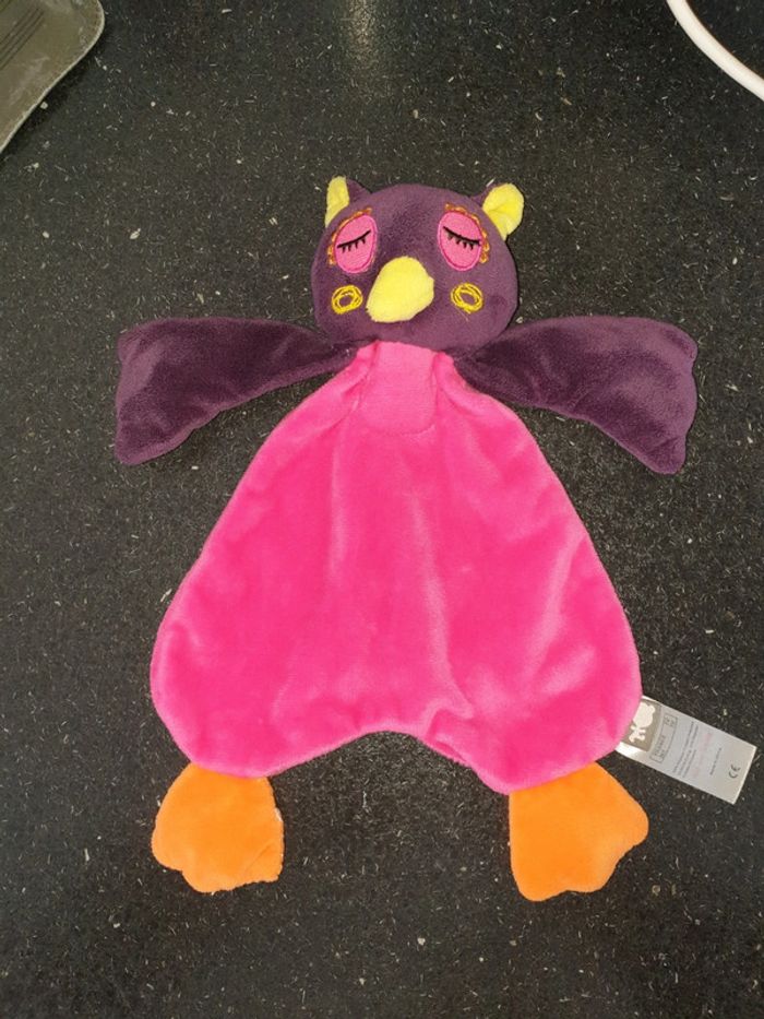Doudou rose chouette