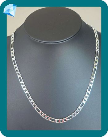 Collier maille figaro 6mm 45cm