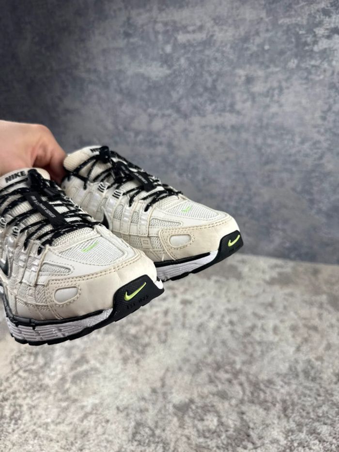 Nike P-6000 Running - Sail Black Lime Blast - White & Yellow & Black - photo numéro 15