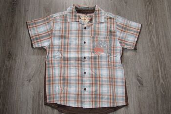  CHEMISE MC MARRON A CARREAUX GARÇON "CREEKS by LA HALLE" - 6 ans - n°02