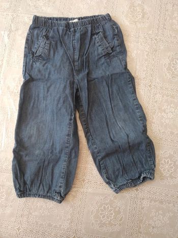 Pantalon doublé bleu jean 23 mois