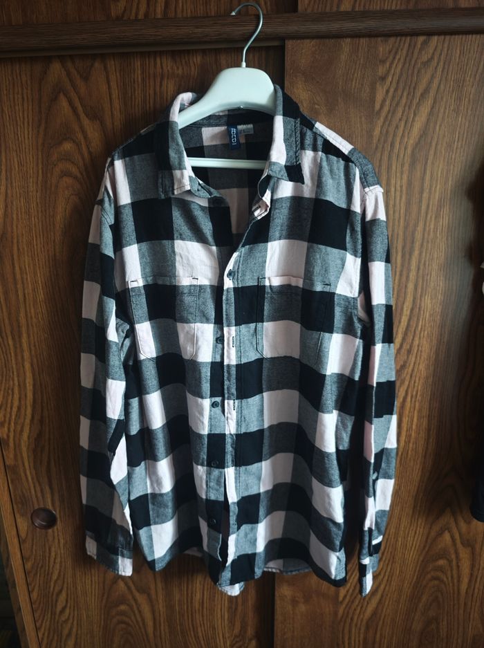 Chemise manche longue à carreaux taille M