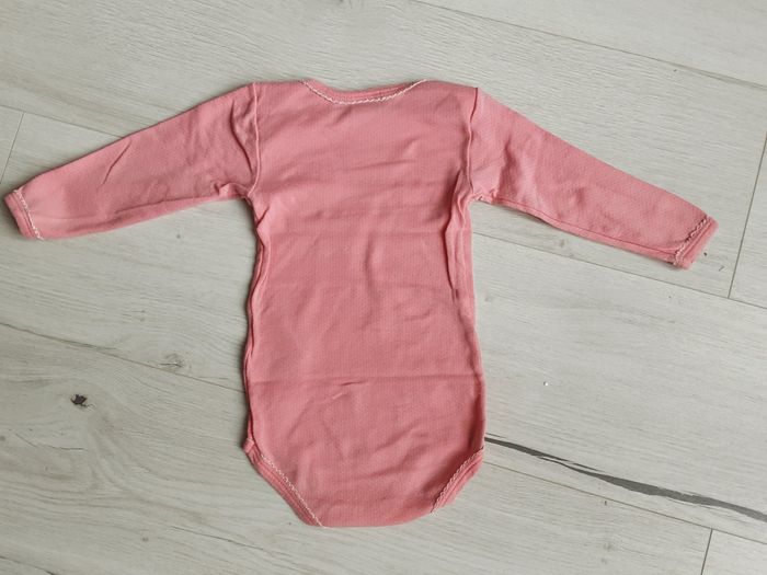 Vêtement bébé fille body rose manches longues Petit Bateau 12 mois 1 an - photo numéro 3