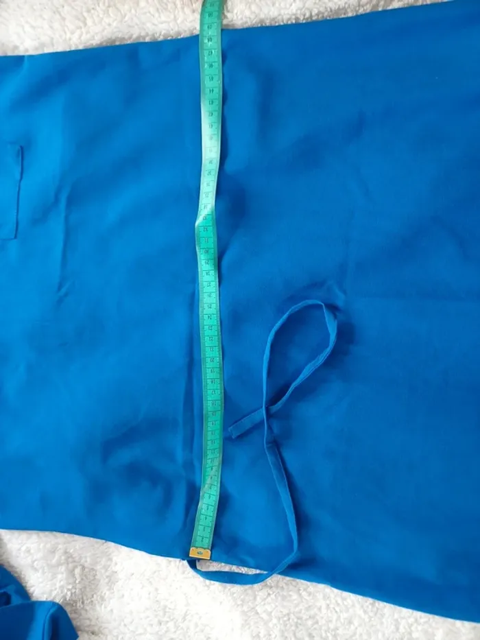 Robe droite manches 3/4 bleue roi - photo numéro 6
