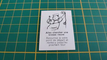 Carte chance Allez chercher une brosse neuve pièce jeu de société Défense d'afficher Gay-Play #C02