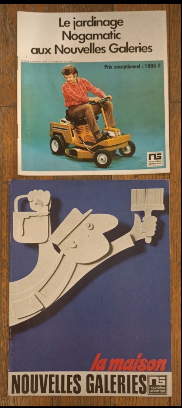 Lot de 2 anciens catalogues "Nouvelles galeries" maison et jardin années 70 vintage
