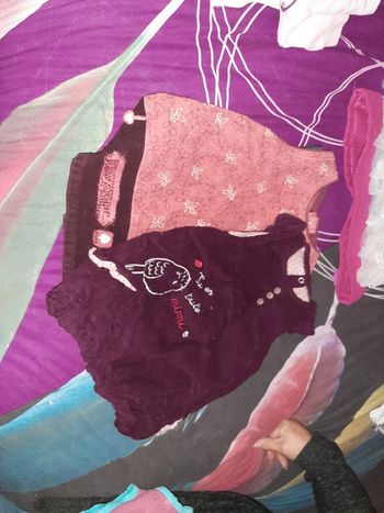 2 robes rose et violet