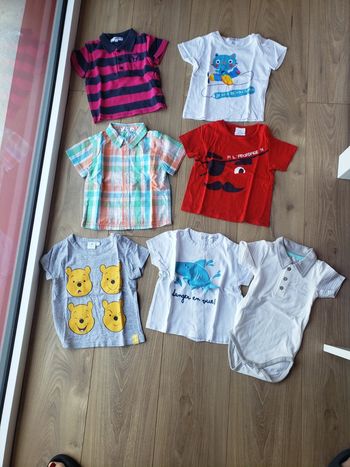 Lot maillots manches courtes 09 mois