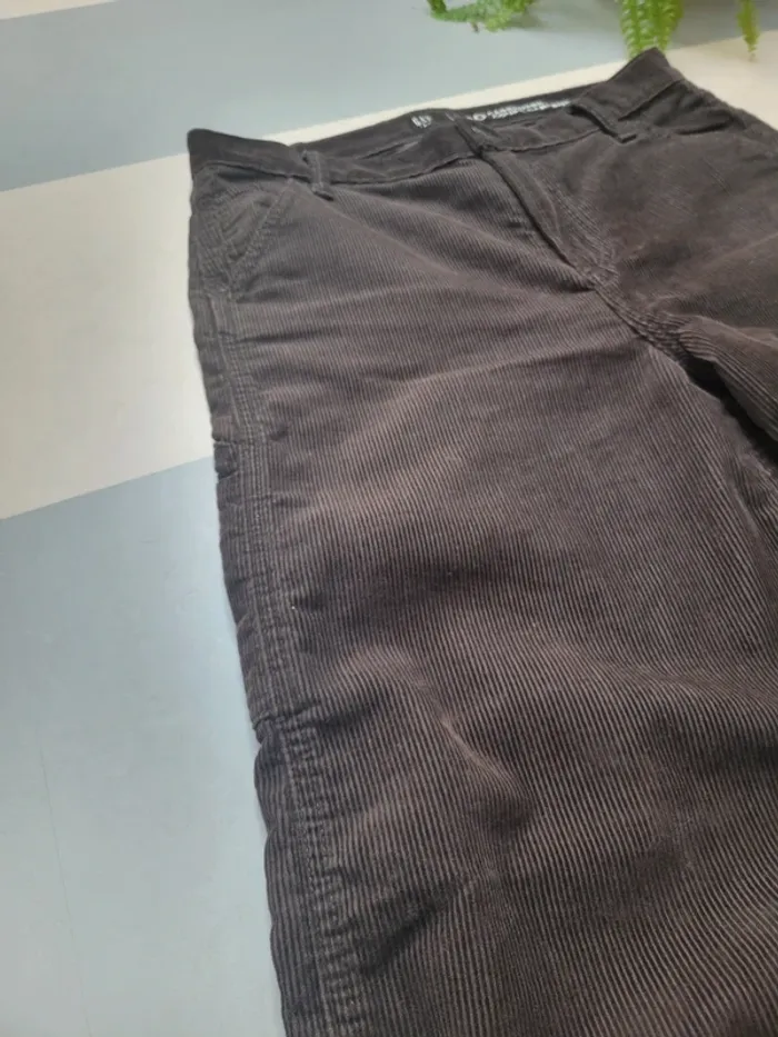 Pantalon jean en velours cotelé marron taille S/M - photo numéro 6