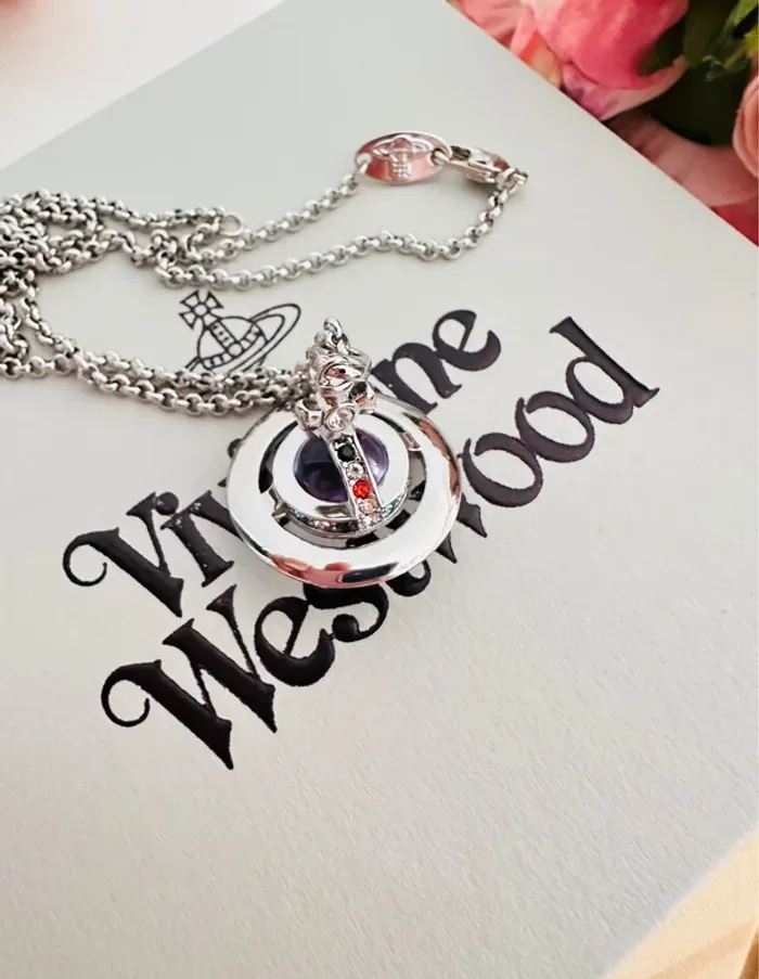🪐Collier Vivienne Westwood Orb Violet - photo numéro 5