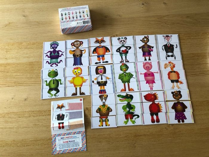Jeu cartes personnages Mix & Match Game