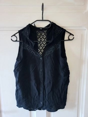 Chemise débardeur noir