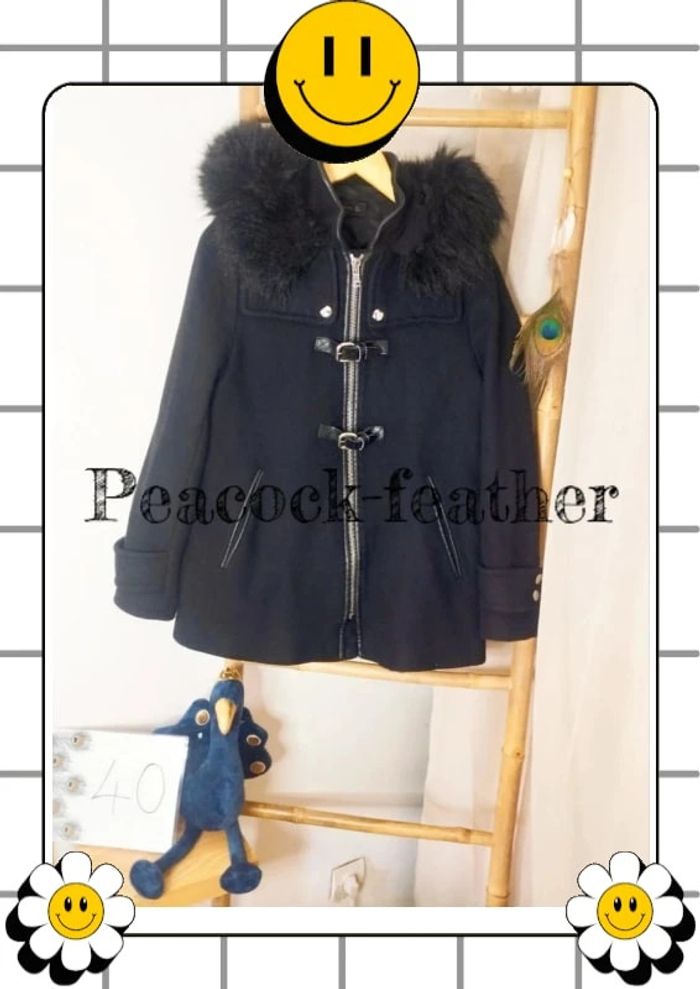 Manteau Zara noir 40
