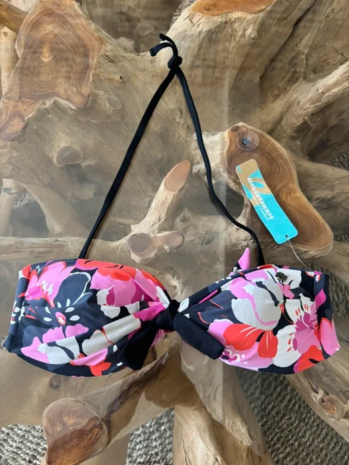 Haut de maillot de bain rembourré Banana Moon bandeau fleurs