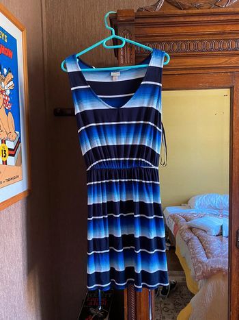 Robe Merona rayée bleu et blanc