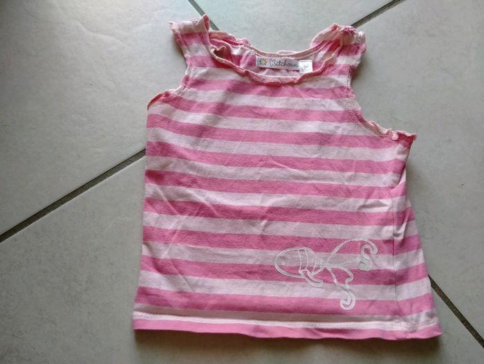 Joli petit ensemble été jupe short et débardeur. Bébé 6 mois - photo numéro 2