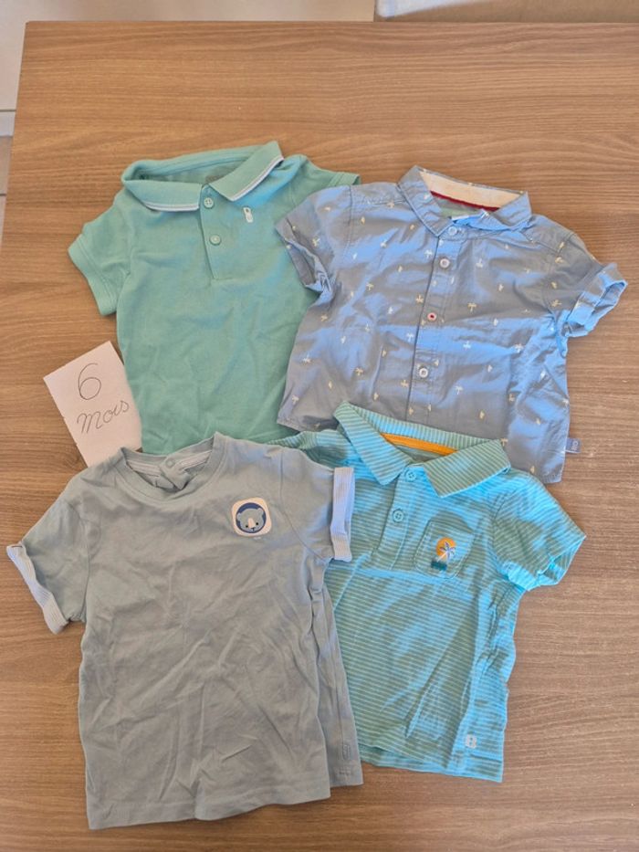 Lot de 4 polos et tee shirt garçon 6 mois obaidi