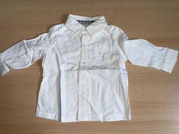 Chemise blanche manches longues taille 6 mois