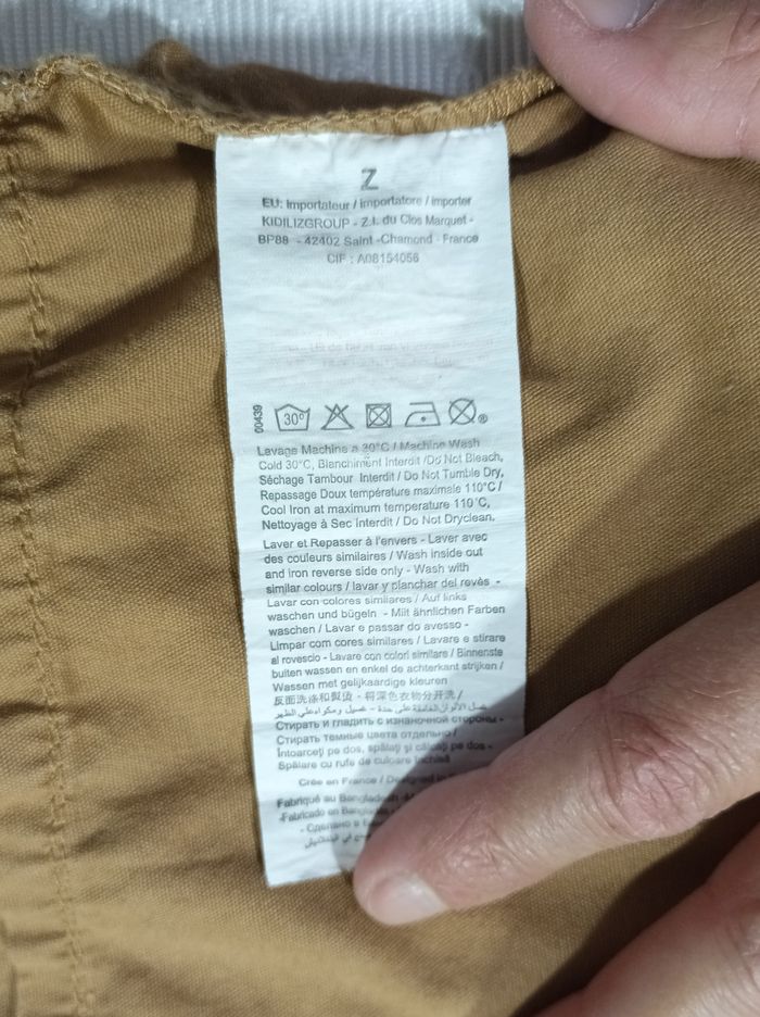 🟤 Pantalon Cargo Garçon 12 ans – Z – Camel 100% Coton 🟤 - photo numéro 10