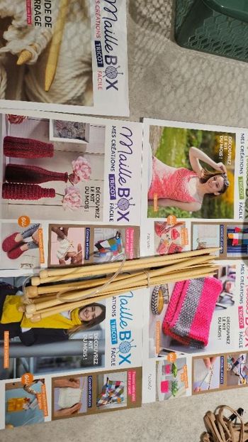 Livre maille box+ aiguille a tricoter