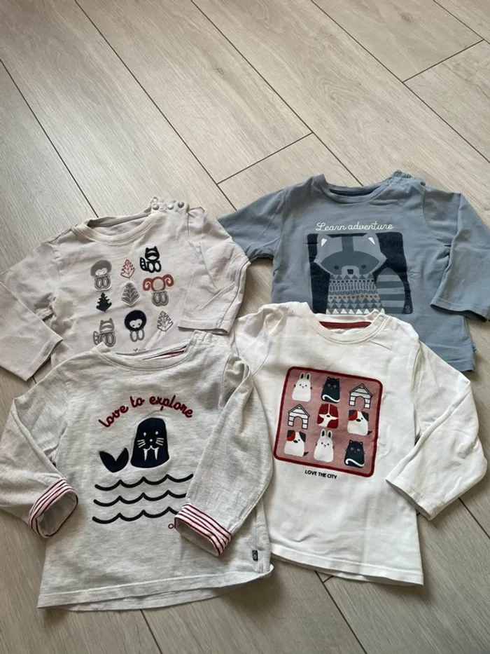 Lot de 4 tee-shirts manches longues