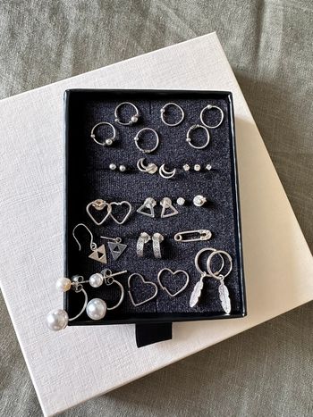 Lot de 30 puces / boucles d’oreille en argent 925🐚