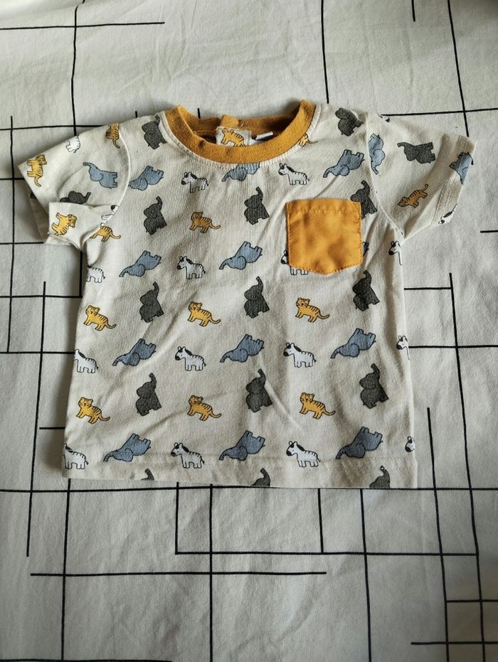 Ensemble tee shirt et short jaune - photo numéro 2