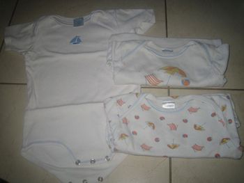 lot bodies 18 mois manches courtes mixte