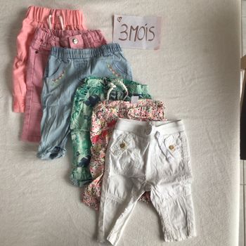 Lot 6 pantalons filles légers
