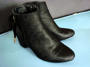 Chaussure Femme bottines Gémo boots 38 noir talon TBE